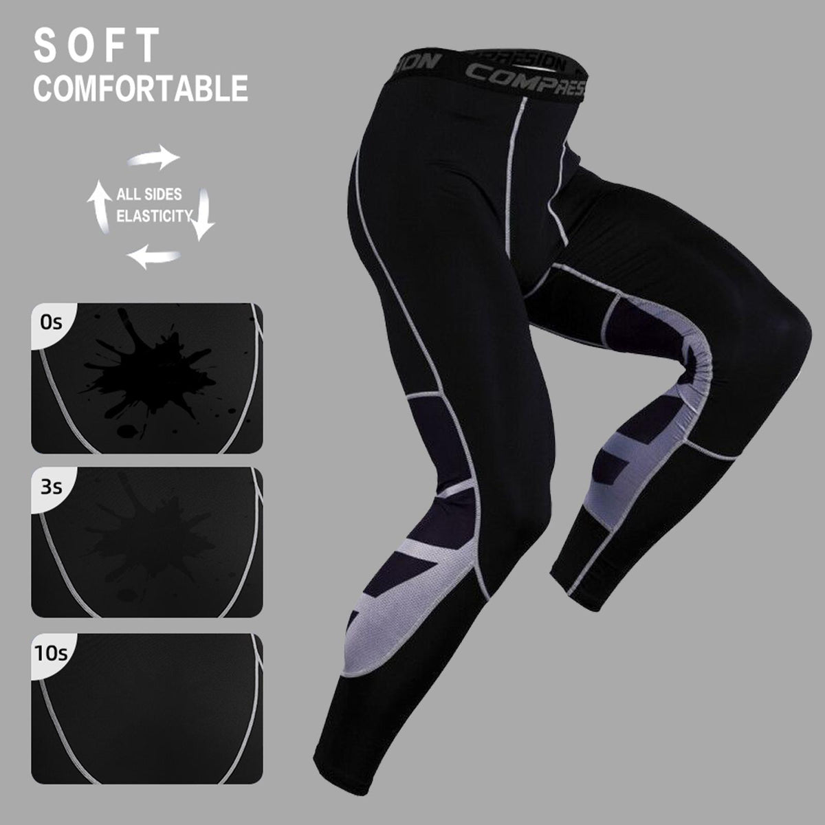Men's Quick Dry Compression Leggings for Fitness