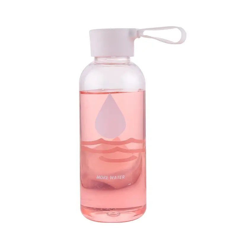 Creative Portable Plastic Cup with Lid and Clear Glass