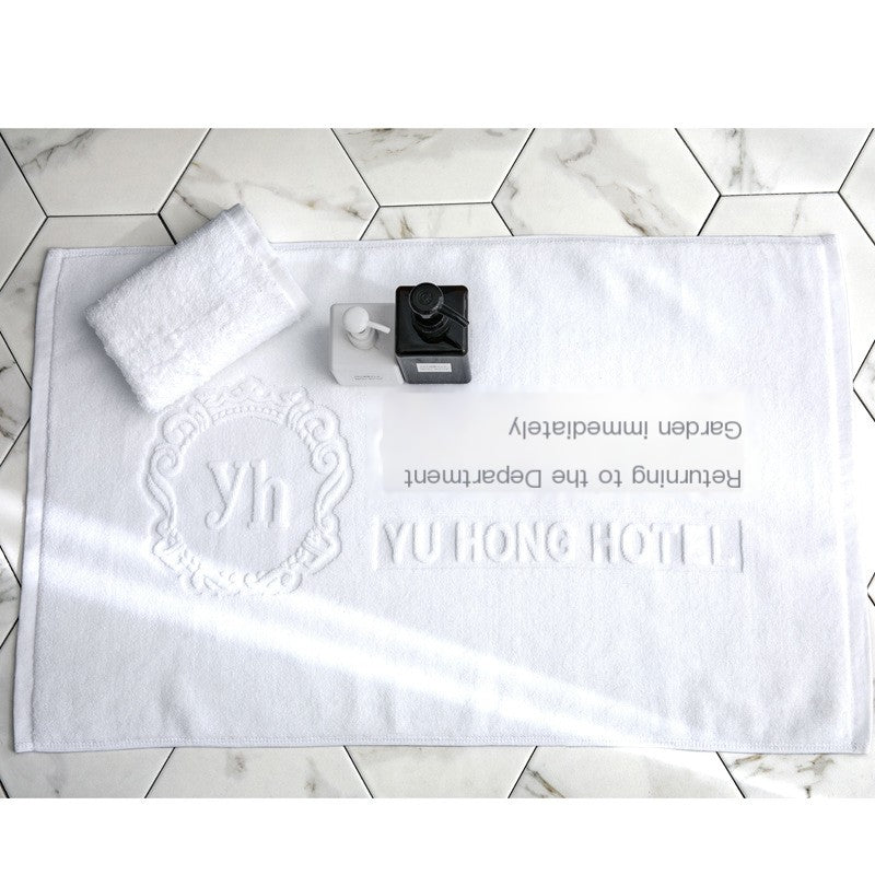 100% Cotton Hotel Jacquard Bath Mat with Logo