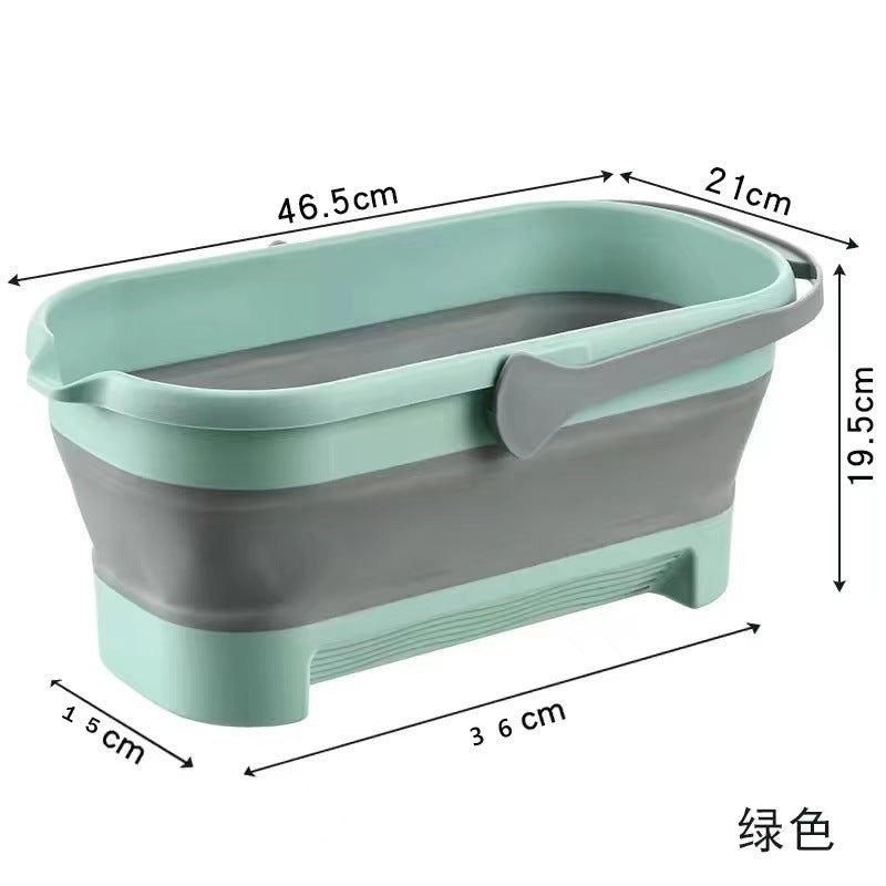 Foldable Plastic Mop Bucket with Handle for Home Use