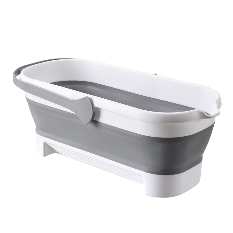 Foldable Plastic Mop Bucket with Handle for Home Use