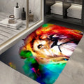 Lion Pattern Non-Slip Mat for Living Room and Bathroom
