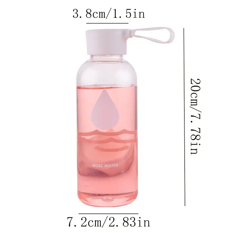 Creative Portable Plastic Cup with Lid and Clear Glass