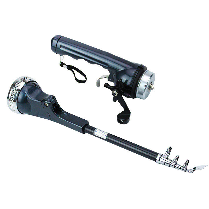 Portable Folding Fishing Rod with Built-in Reel