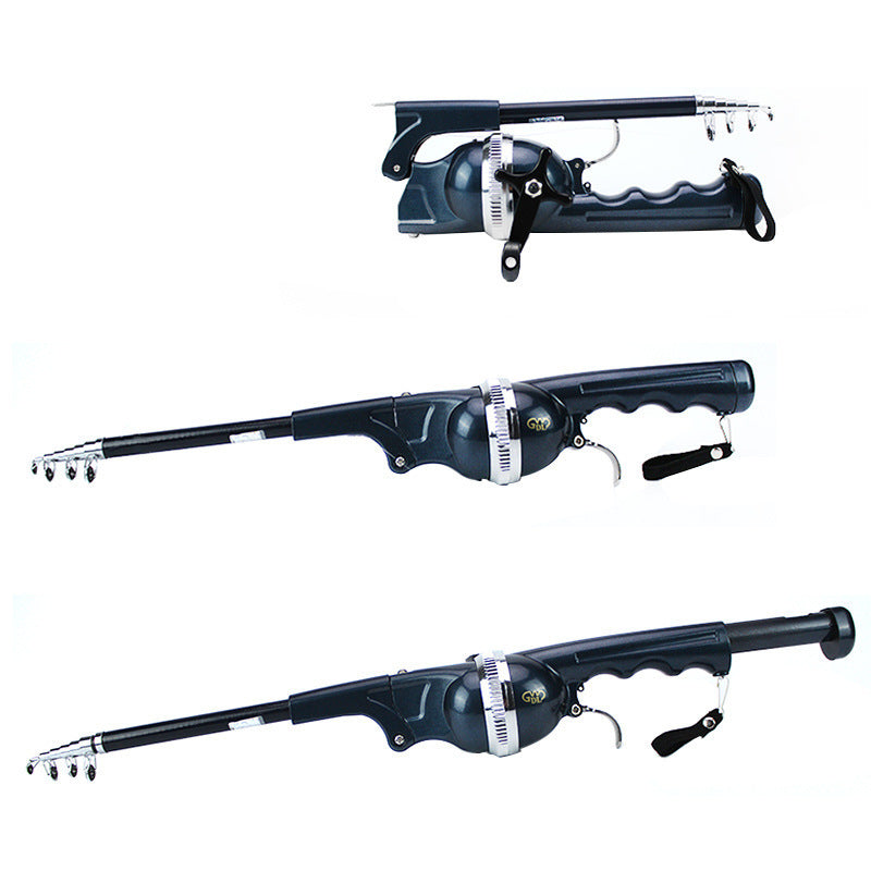 Portable Folding Fishing Rod with Built-in Reel